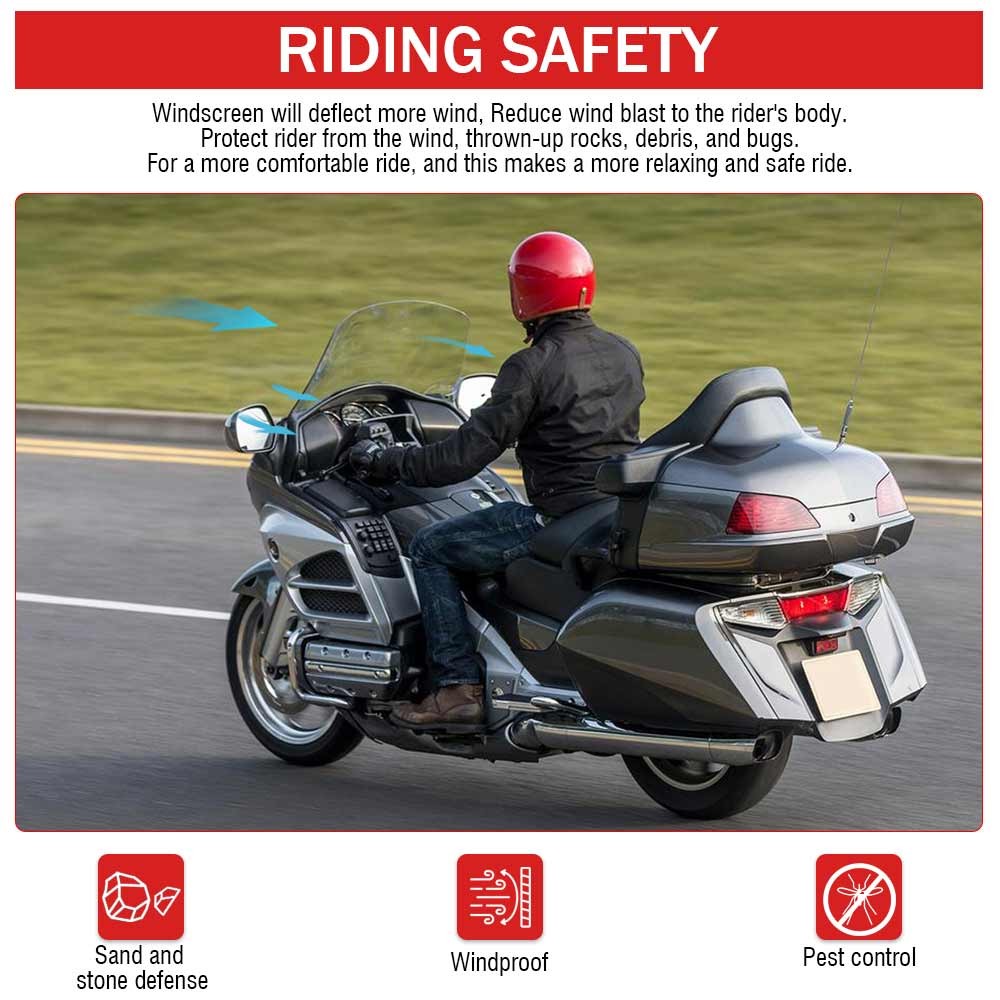 Clear Windscreen Windshield Protector Fits for Honda Gold Wing GL1800 2001-2005
