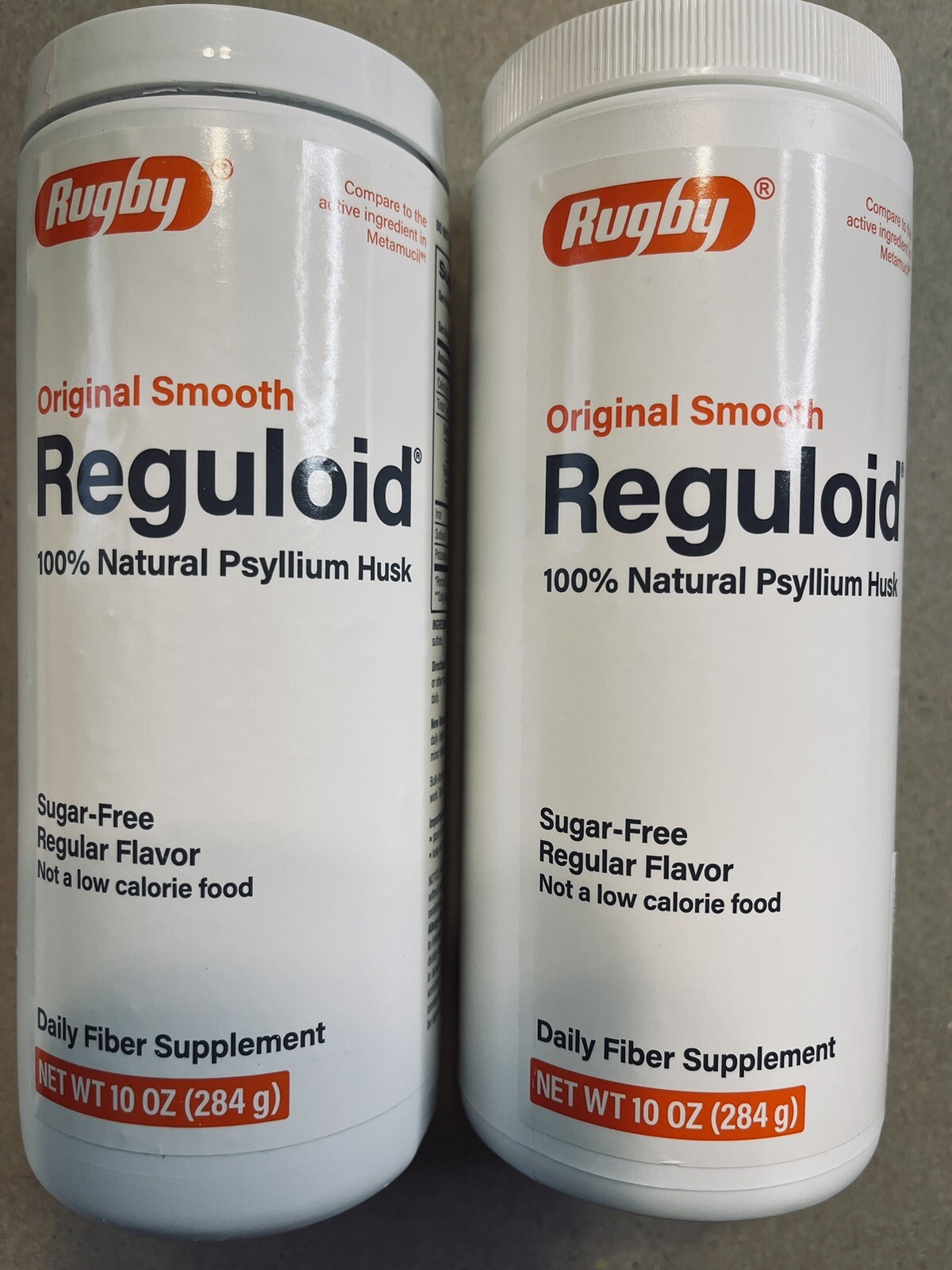 NEW RUGBY REGULOID LAXATIVE POWDER SUGAR FREE REGULAR FLAVOR 10oz (2 PACK INCL)