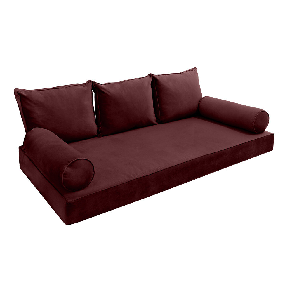 Model V3 TwinXL Velvet SamePipe Indoor Daybed Mattress Pillow Complete Set AD368