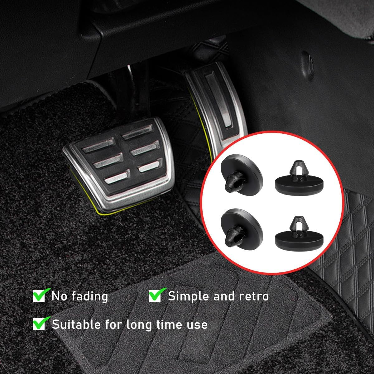 4 PCS Brake Switch Stopper, Car Brake Pedal Stop Pad Replacement Compatible with