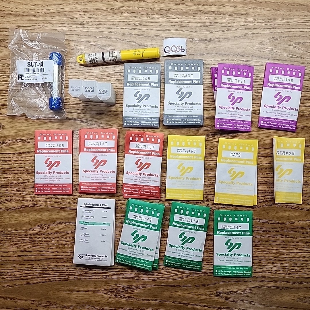 Lock Pin Refill Packs For Rekeying IC Core A2 System Lot W/ New Plug Follower