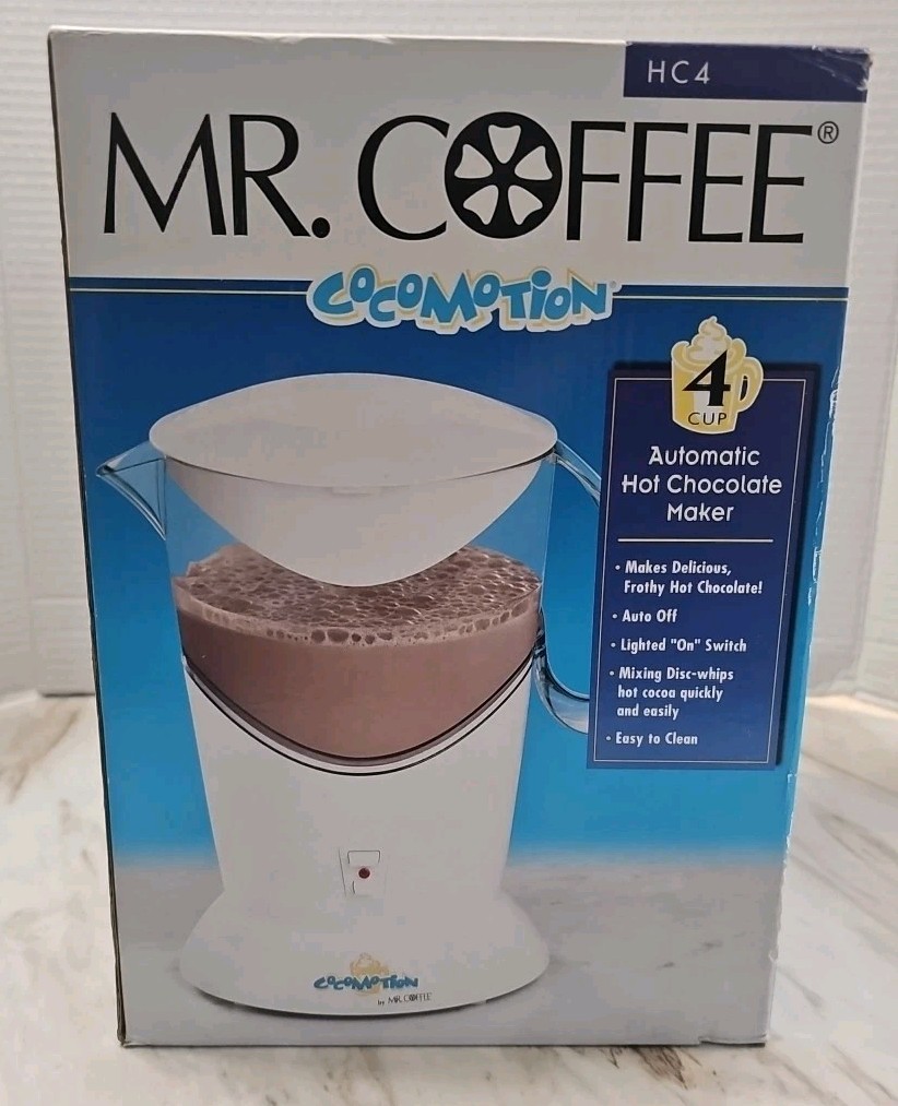 New Mr. Coffee Cocomotion HC4 Hot Chocolate Maker 4 Cup-Sealed