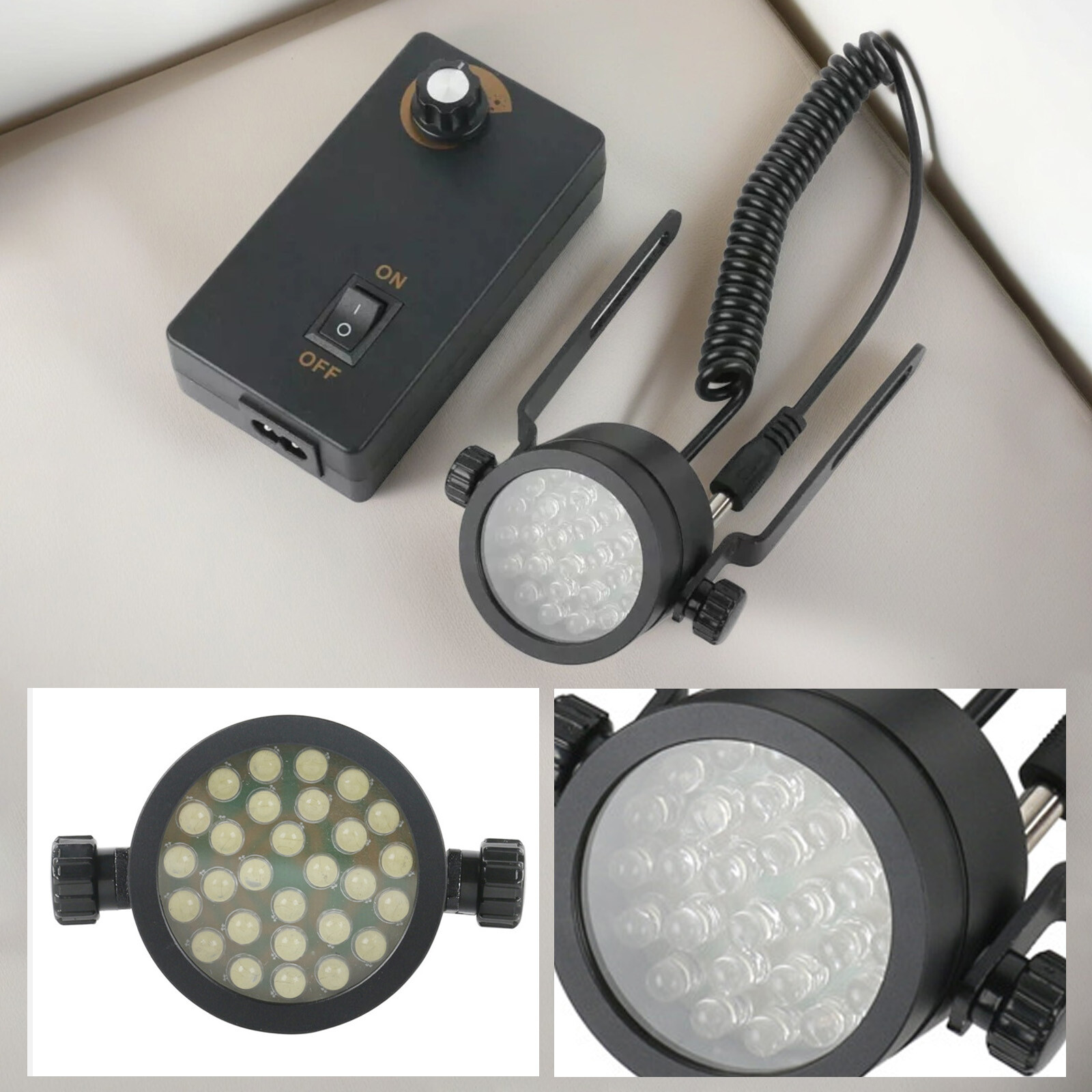 28LED Adjustable Angle Brightness Stereo Microscope Oblique Light Source 90-24o8