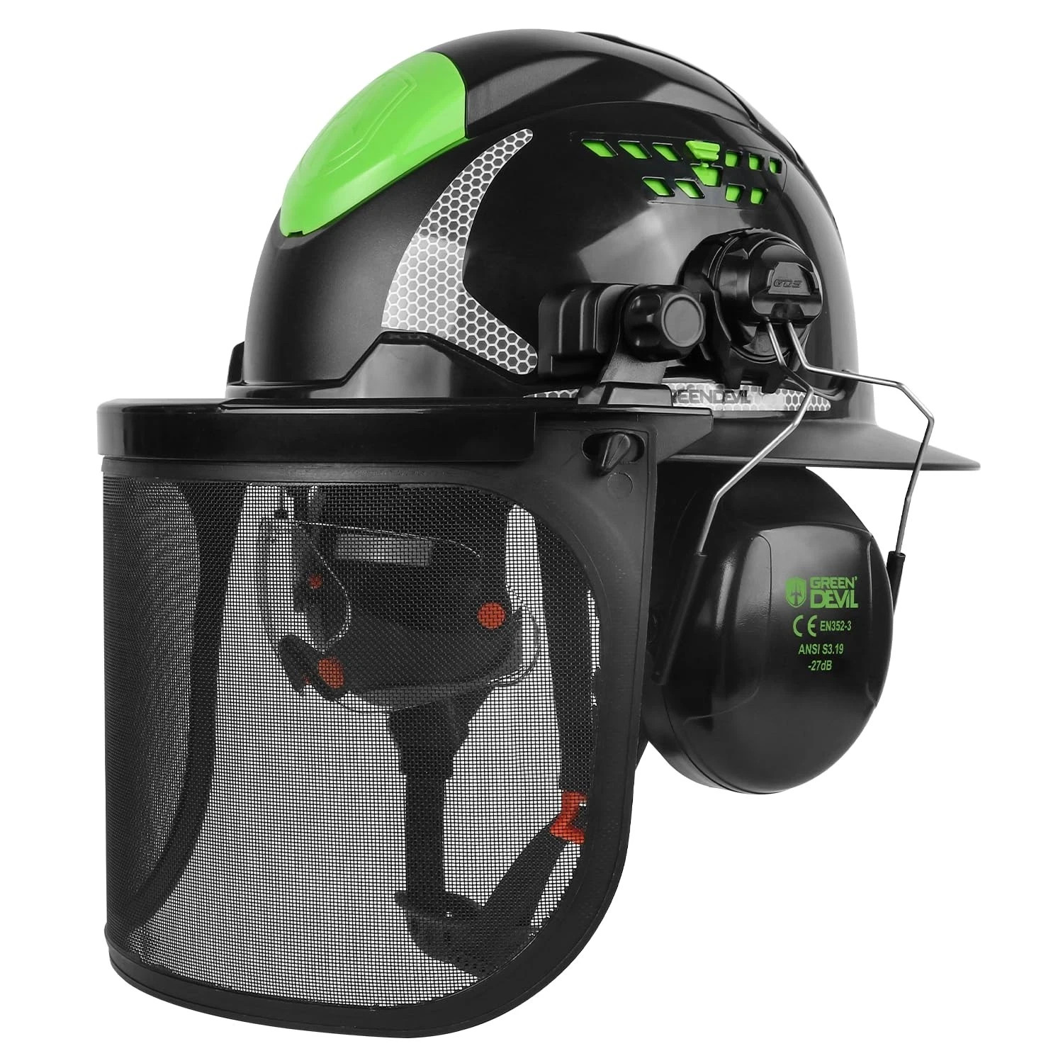 4-in-1 Chainsaw Helmet w/ Visor & Ear Muffs ANSI Z89.1