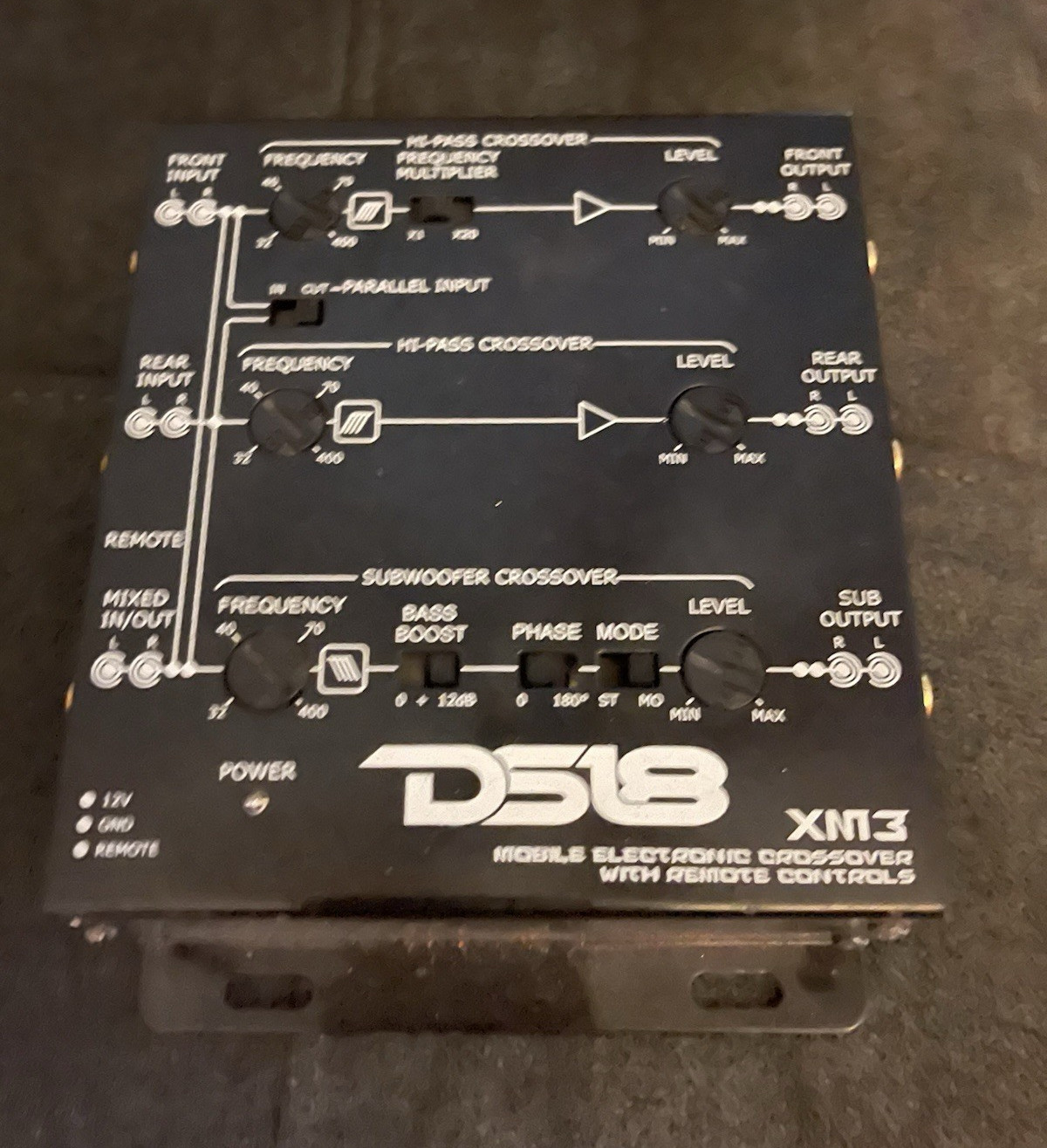 DS18 XM3 3-Way Mobile Audio Electronic Crossover with Remote Control