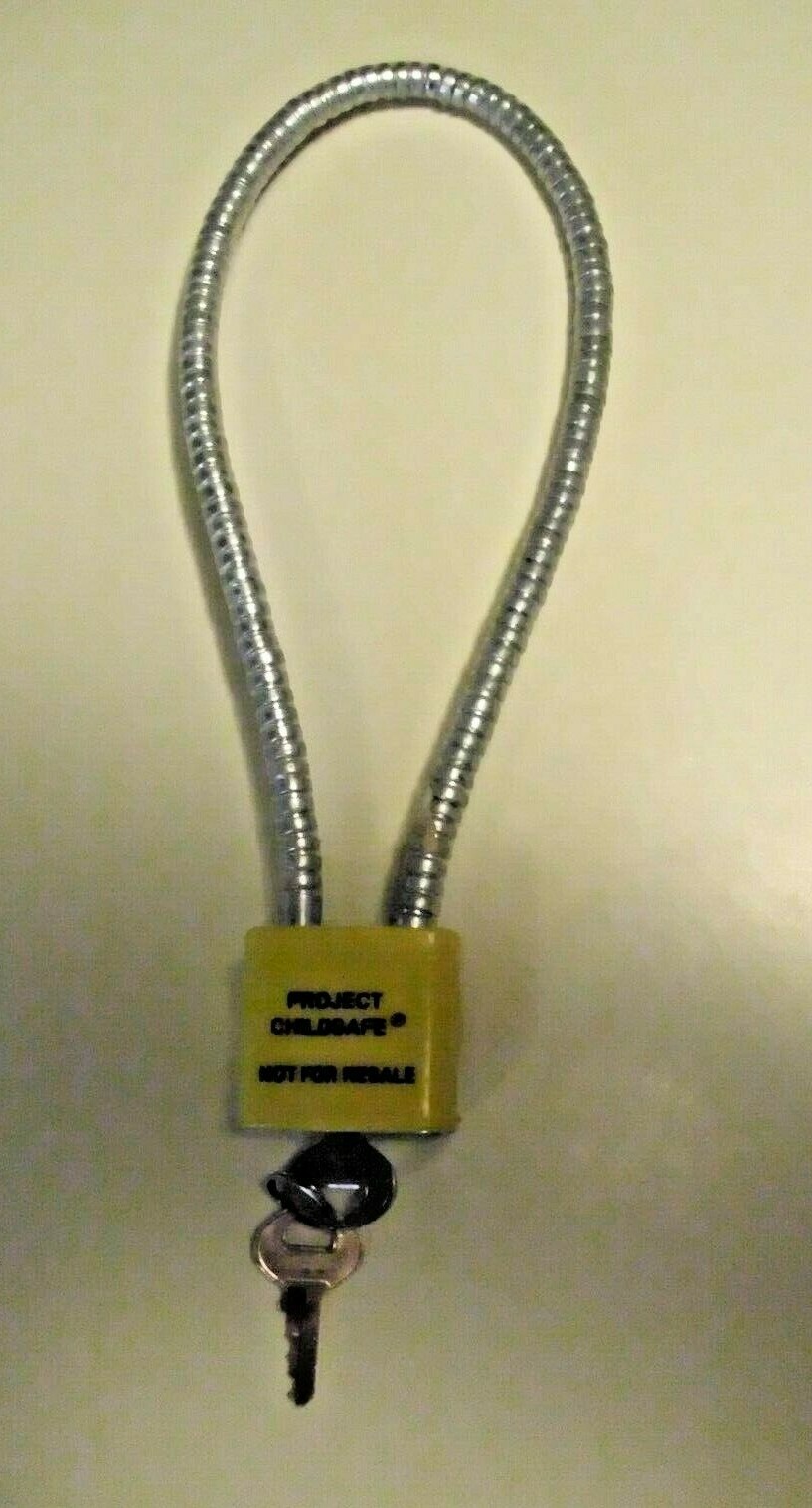 Project Child Safe Metal Cable Lock with 2 Keys Pistol / Shotgun / Rifle Bicycle