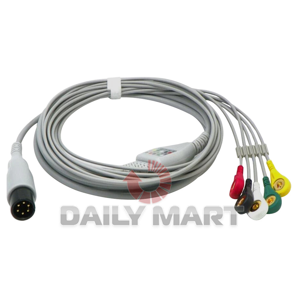 New In Box MINDRAY PM7000-PM8000-PM9000-MEC1000 Integrated ECG Cable 6-pin 3lead
