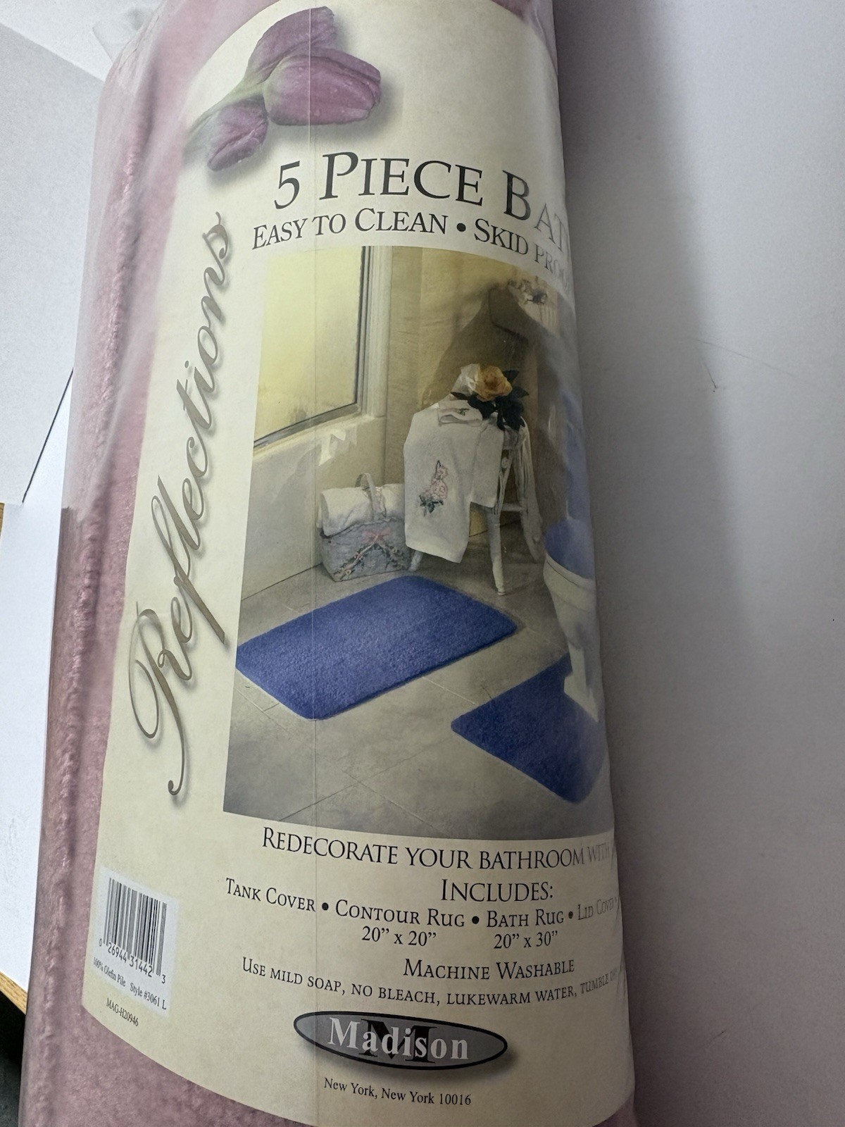 Madison 5 pc Bathroom Set New Rose color, 3F