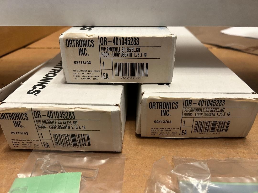 Qty.4 UNUSED Ortronics Bezel Patch Panel OR-401045283 P/P 8 Modules Hook Loop