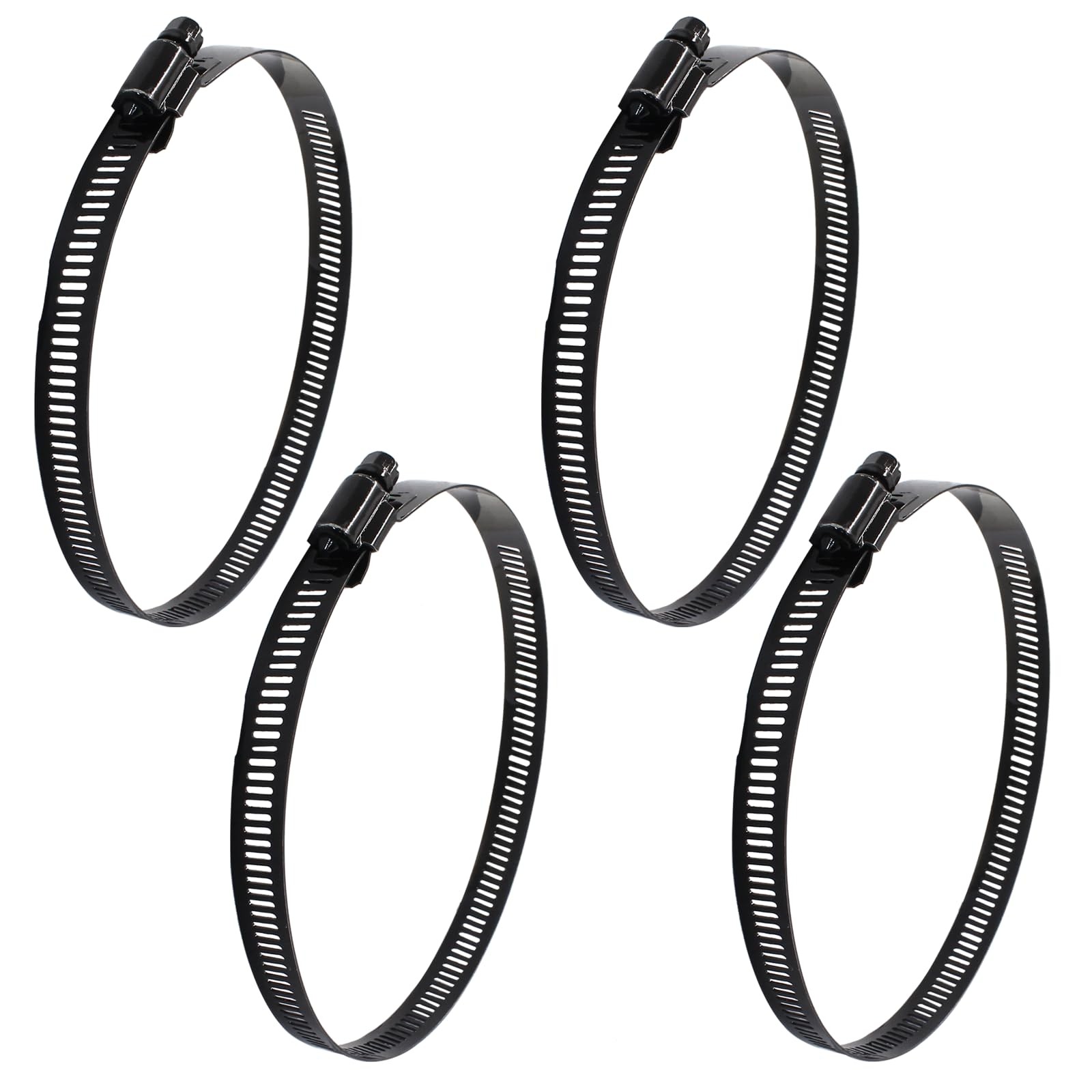 Litoexpe 5 Inch Stainless Steel Worm Gear Hose Clamp 4 Pcs, Adjustable 105-127mm