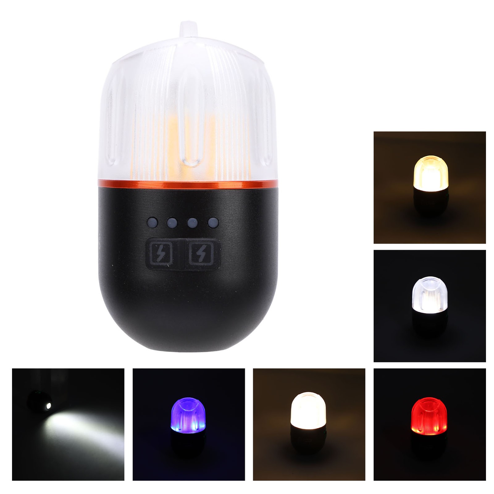 Flashlight Multiple Light Source Pushbutton Control Magnetic Camping Lamp For