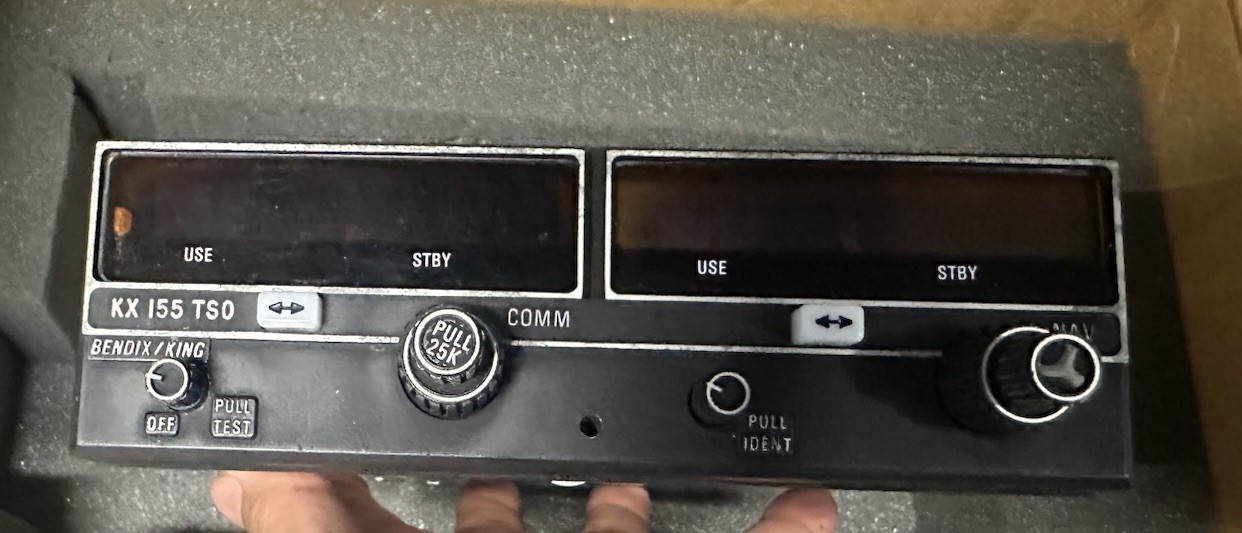 Bendix/King KX 155 TSO NAV/COMM – 14V – Working unit. (No Tags)