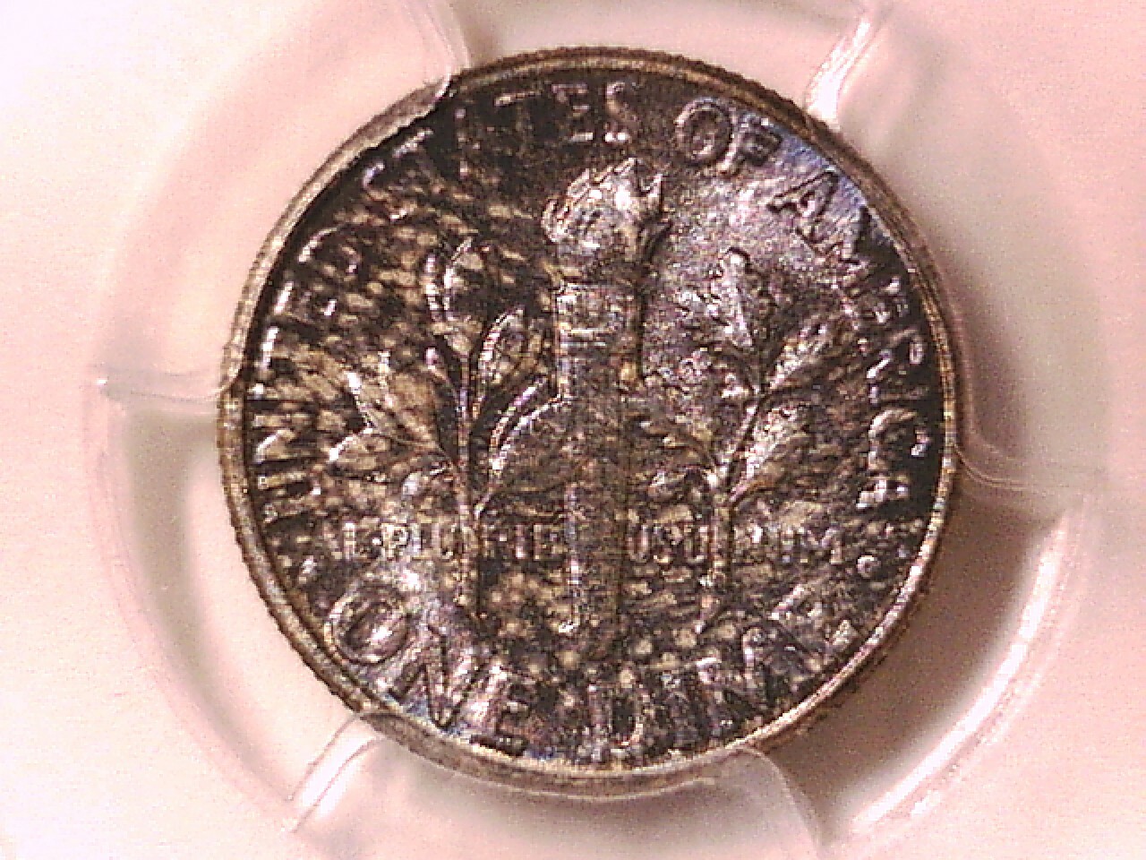 1957 P Roosevelt Dime PCGS MS 66 35029113 Toned