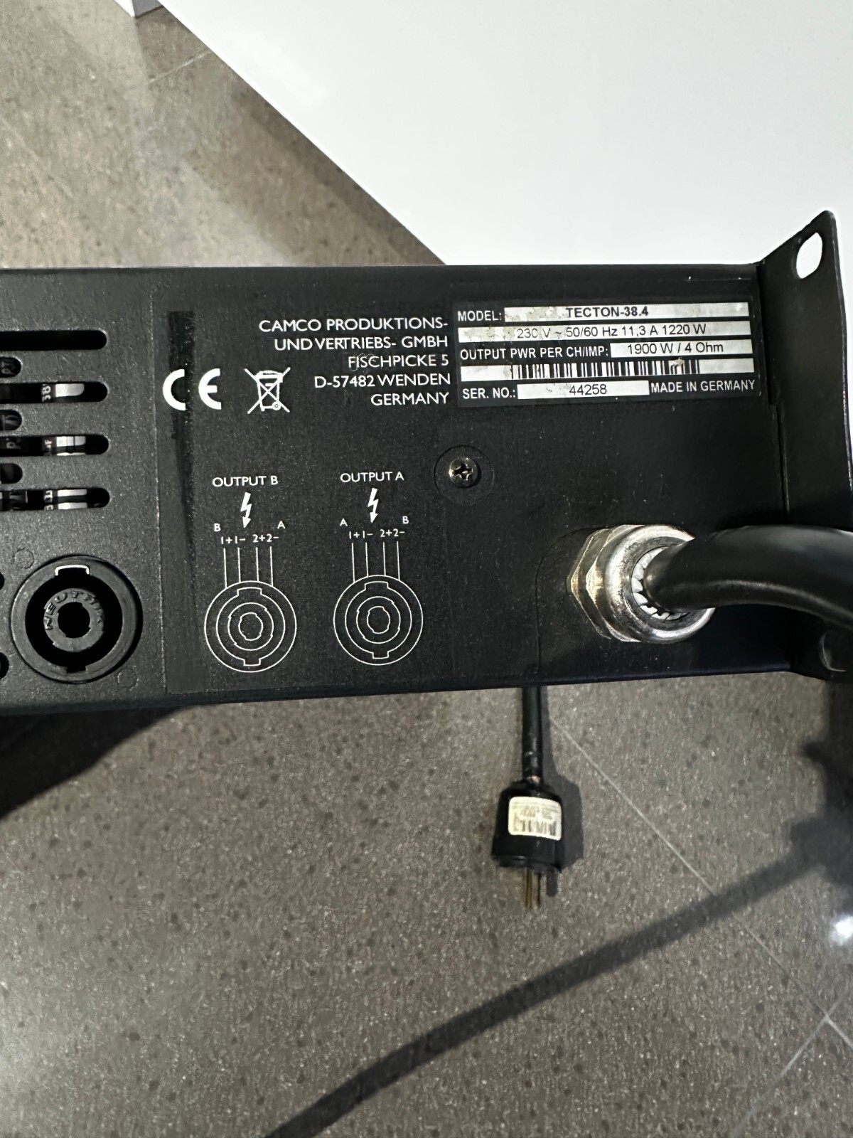 CAMCO TECTON-38.4 Series, Power Amplifier. Made in Germany.