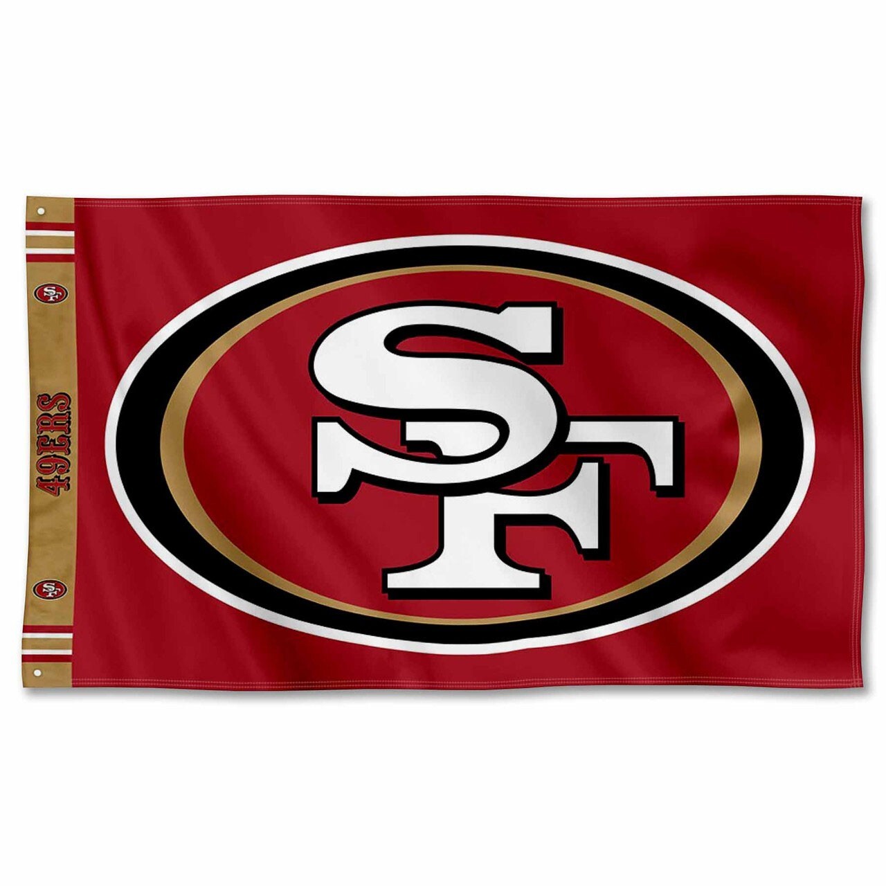 San Francisco 49ers Football 3x5 ft Team & Name Logo Flag - NFL Gift Banner