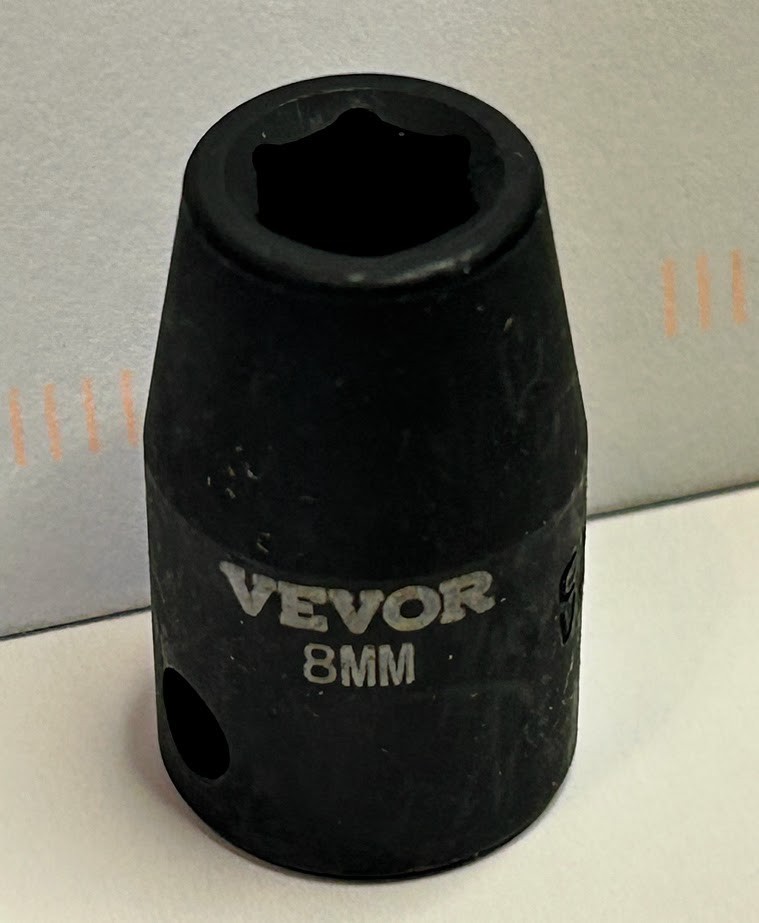 Vevor   8mm x 3/8"  Dr Standard Impact Socket 6 Point Free USA Shipping