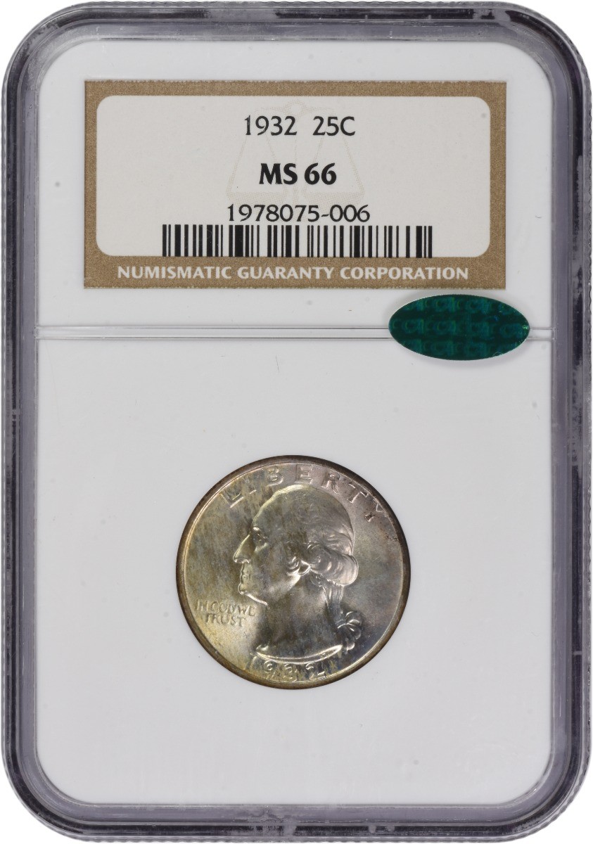 1932 Washington Silver Quarter MS66 NGC (CAC)