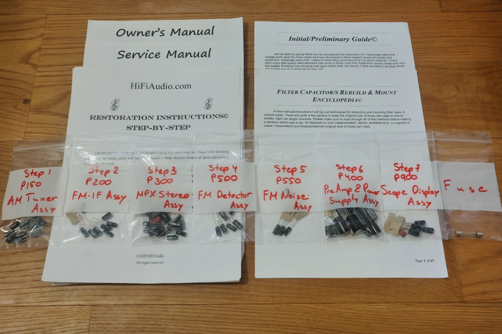 Marantz ST-7 tuner rebuild restoration recap service kit repair capacitor