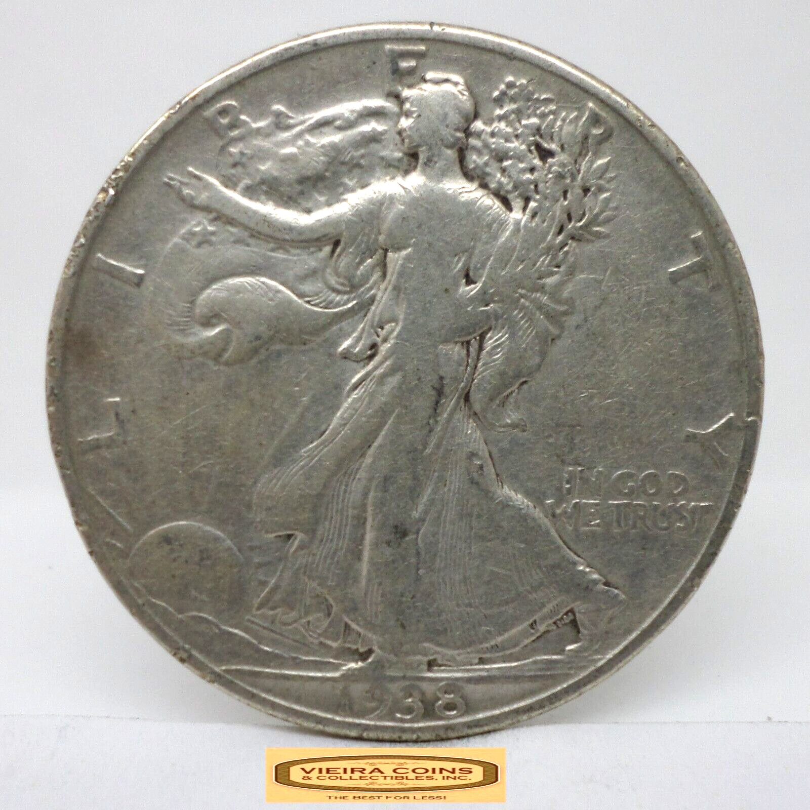 1938-D Walking Liberty Half Dollar, 90% Silver - #C45873NQ