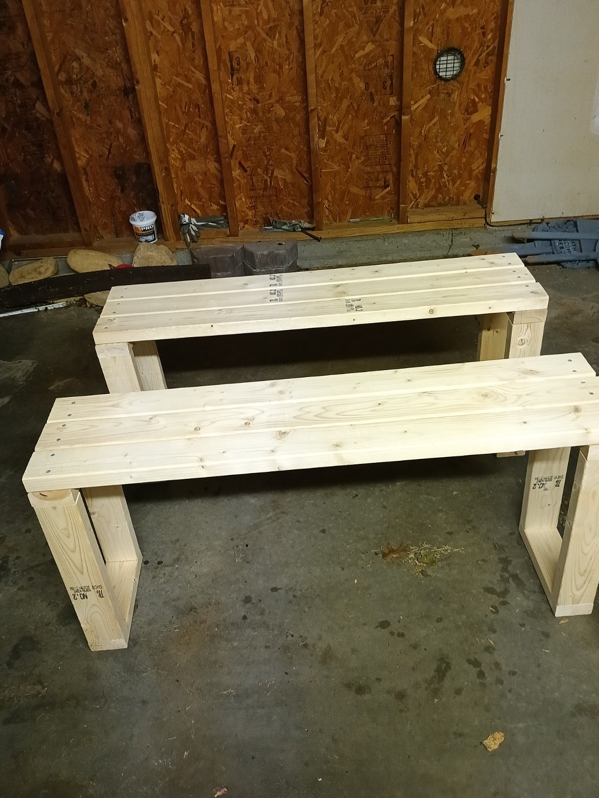 2 Big Benches Solid Wood