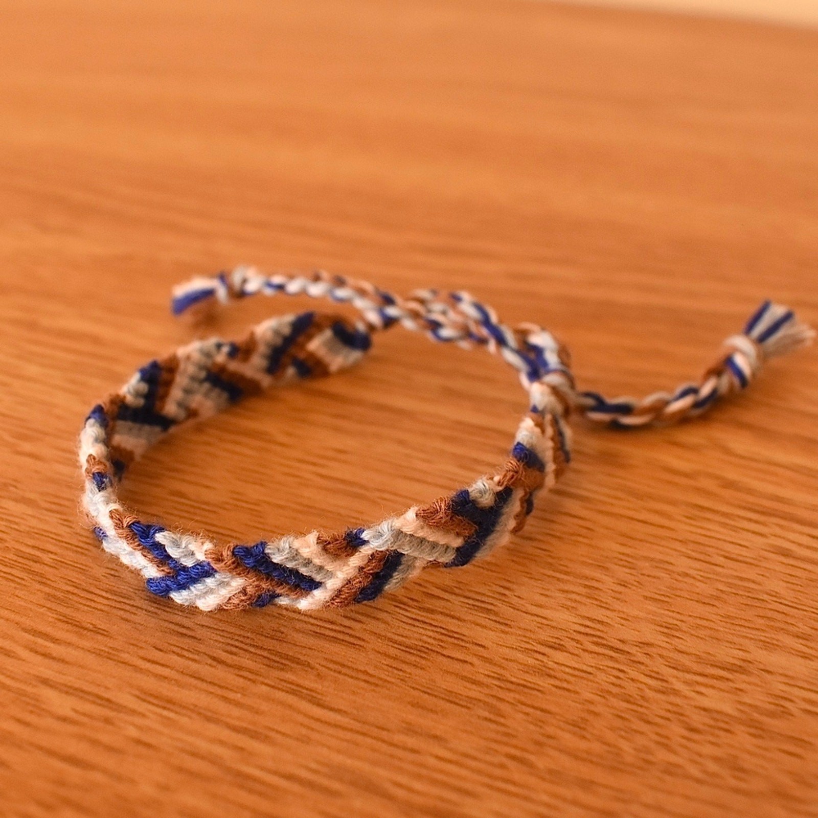 Blue Marron Woven Bracelet