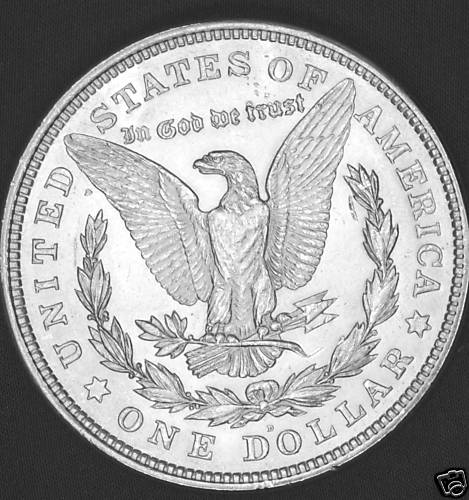 1921-d Silver Dollar. Strong Strike. BU (Inventory A)