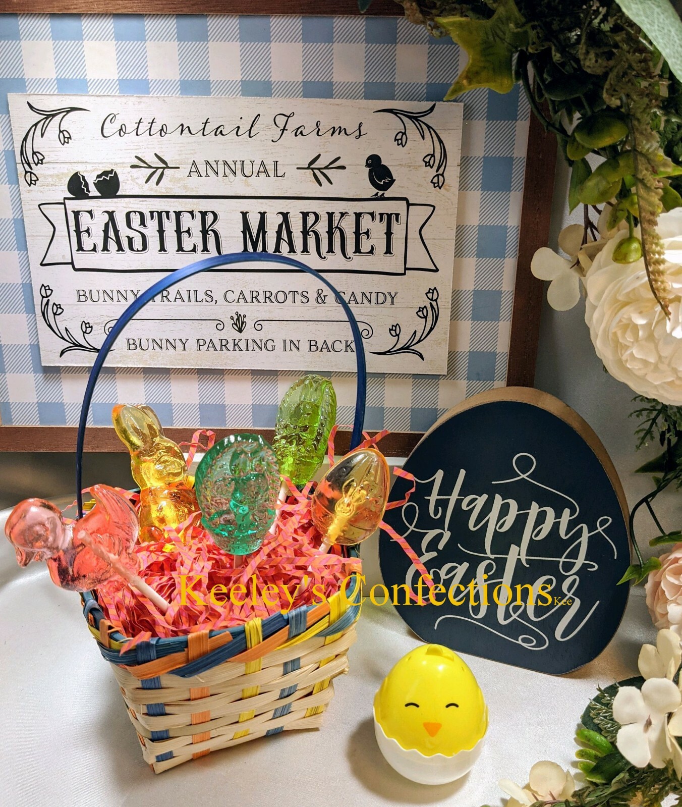Easter Clear Toy Candy, Barley Lollipops - 20 Lollipops