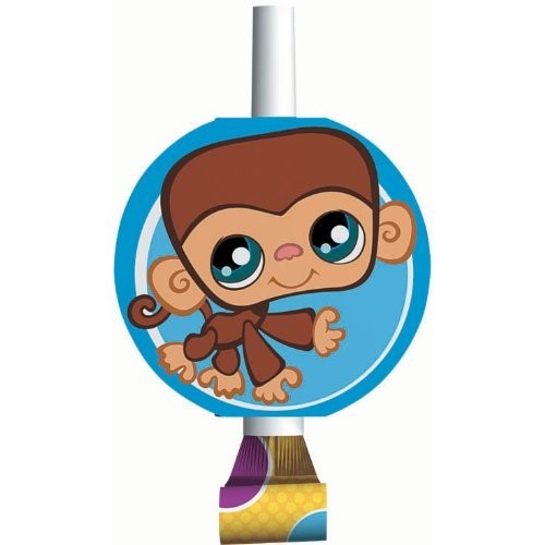 LITTLEST PET SHOP BLOWOUTS (8) ~ Birthday Party Supplies LPS Favors Monkey Blue