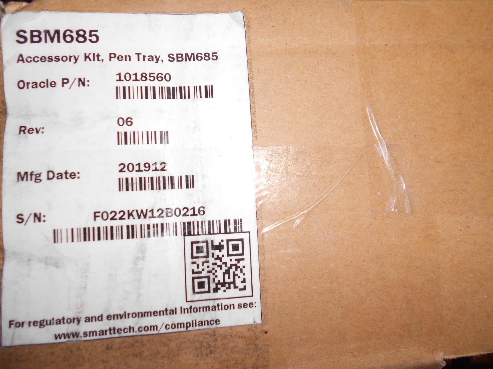 SBM685 Pen Tray SMART Board M685 Interactive Whiteboard Replacement Kit Part
