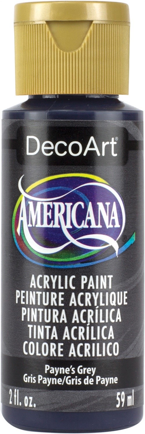 DecoArt Americana Acrylic Paint 2oz-Paynes Grey - Opaque