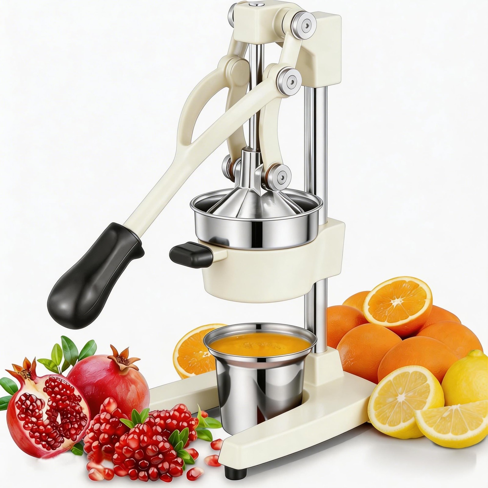 Commercial Heavy Duty Cast Iron Hand Press Manual Orange Citrus Lemon Lime Gr...