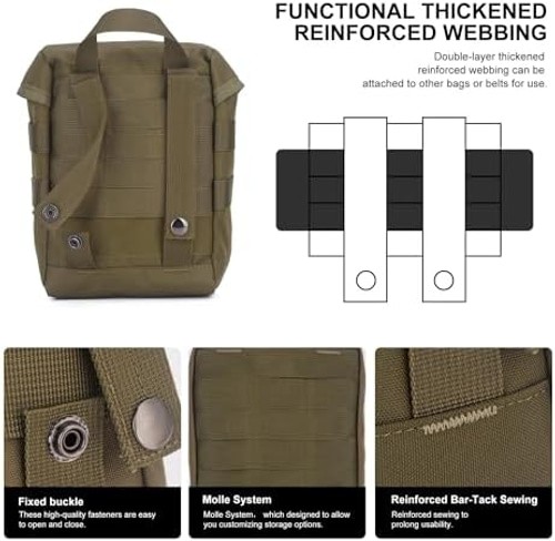 Mardingtop Molle Admin Pouch,EDC Pouch, Tactical Drawstring Pouch,Utility Pouch