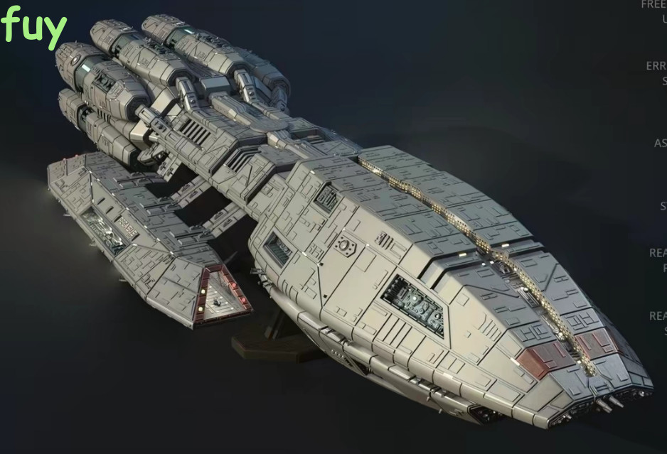 1/4000 Battlestar Pegasus Space Battleship Mode Kit W/base 3D Printing DIY