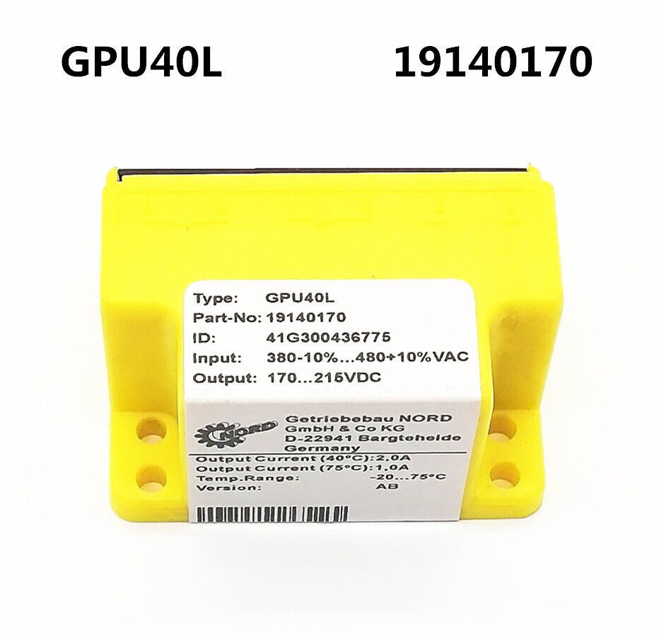 GPU40L Rectifier 19140170 380-480VAC 170V-215VDC Motor Brake Rectifier Module