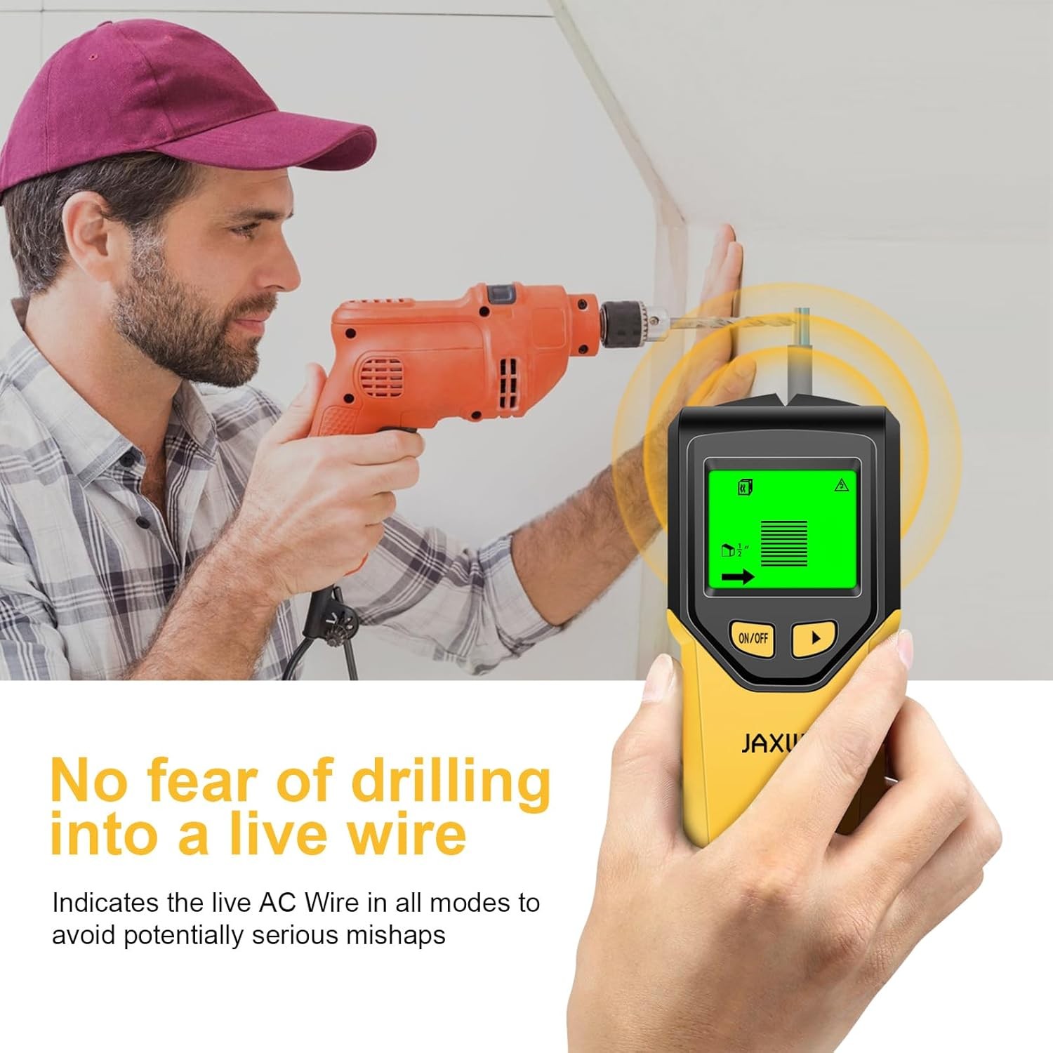 Wall Scanner Stud Finder with LCD Display for Home DIY Mounting 5 in 1
