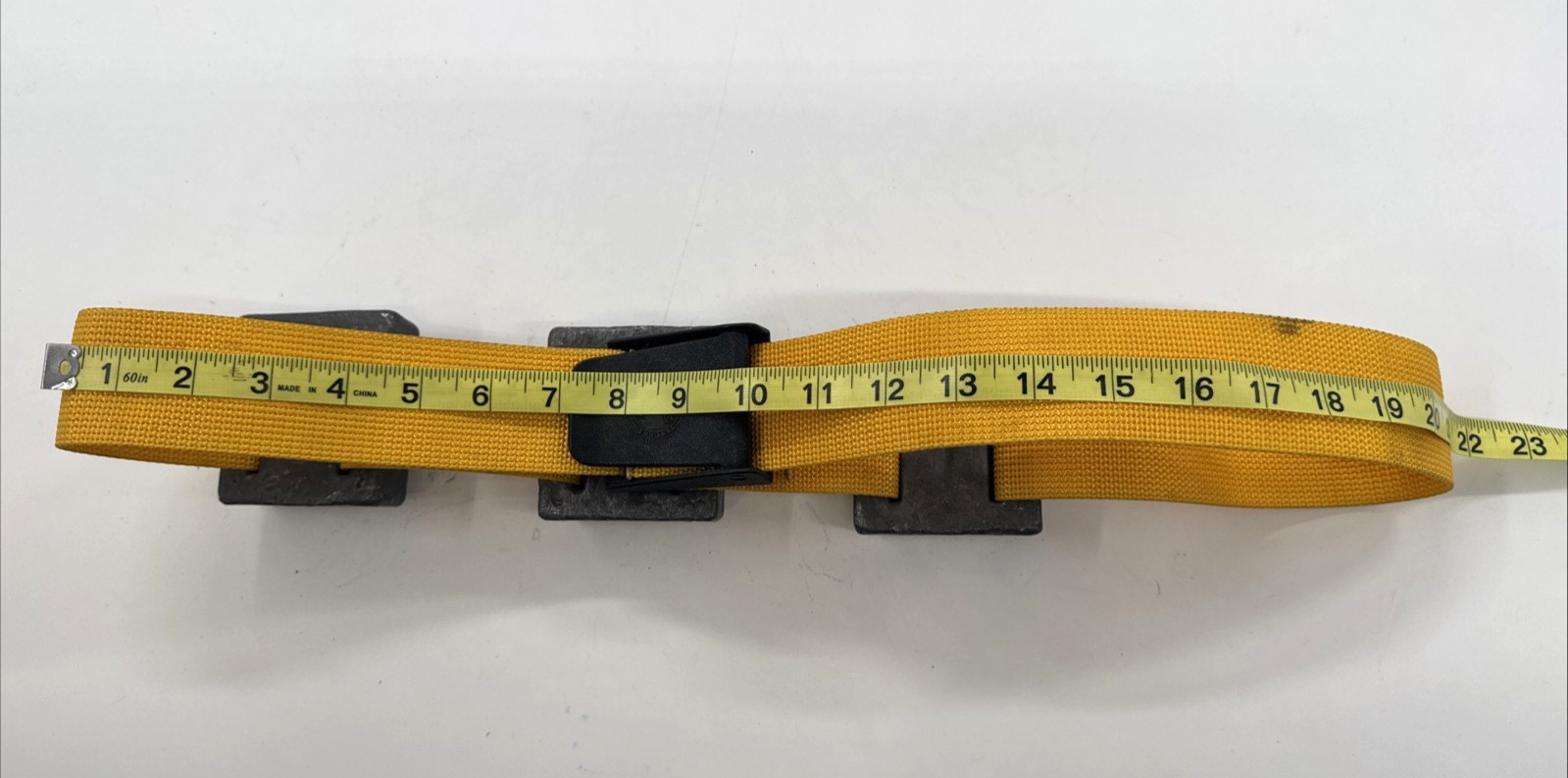 Vintage Diving Belt With 3 Lead Weights Quick Release Buckle Yellow Scuba Dive