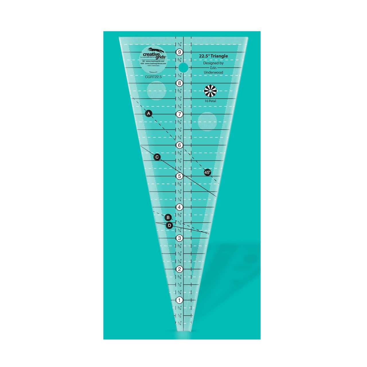 Creative Grids -- 22-1/2 Degree Triangle Ruler