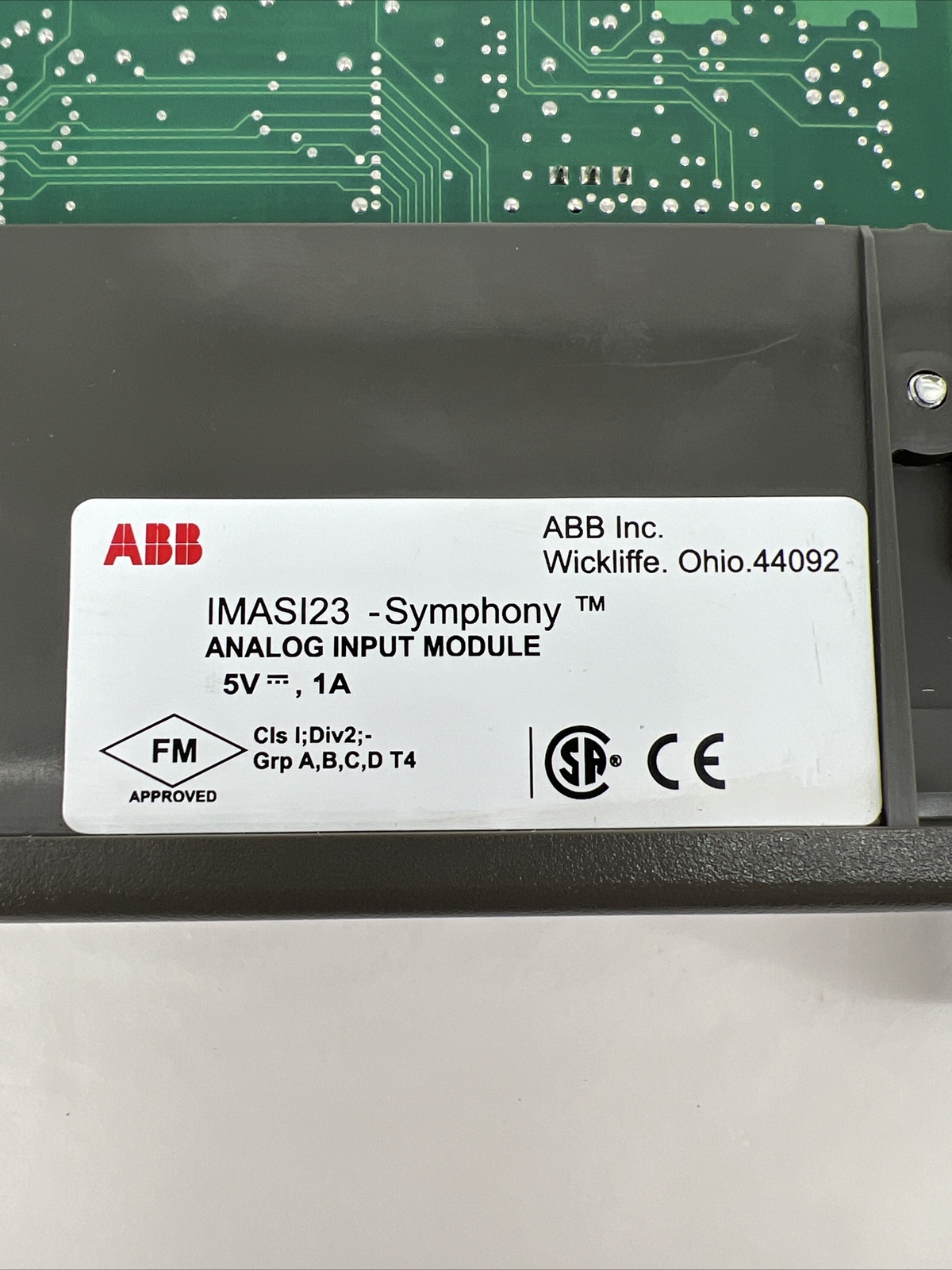 ABB IMASI23 Symphony Analog Input Module, 5V, 1A, Tested