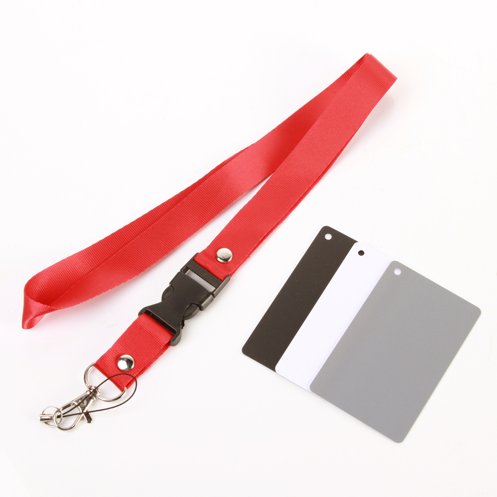 Mini 18% Gray Balance Exposure Card Black White Photograph Shot Camera