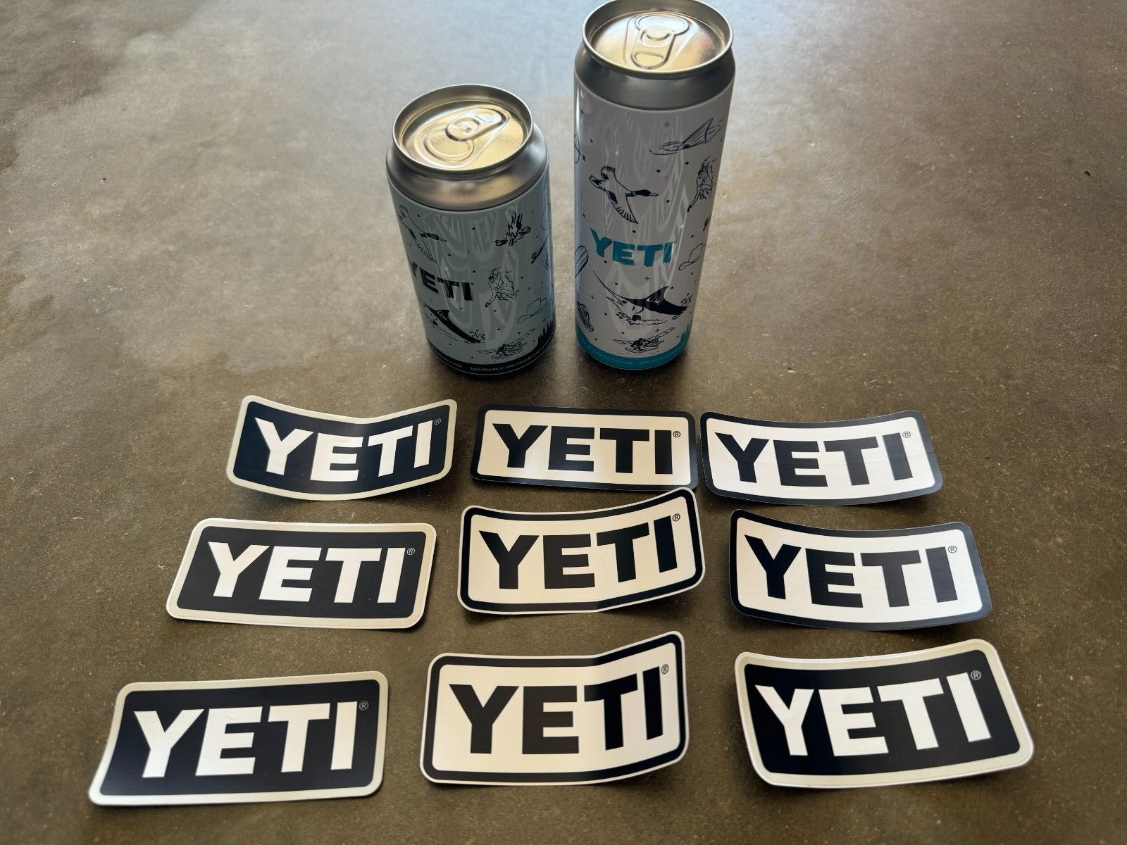 2 lot Yeti  Limited Edition  Stash Cans  Safe + 9 stickers