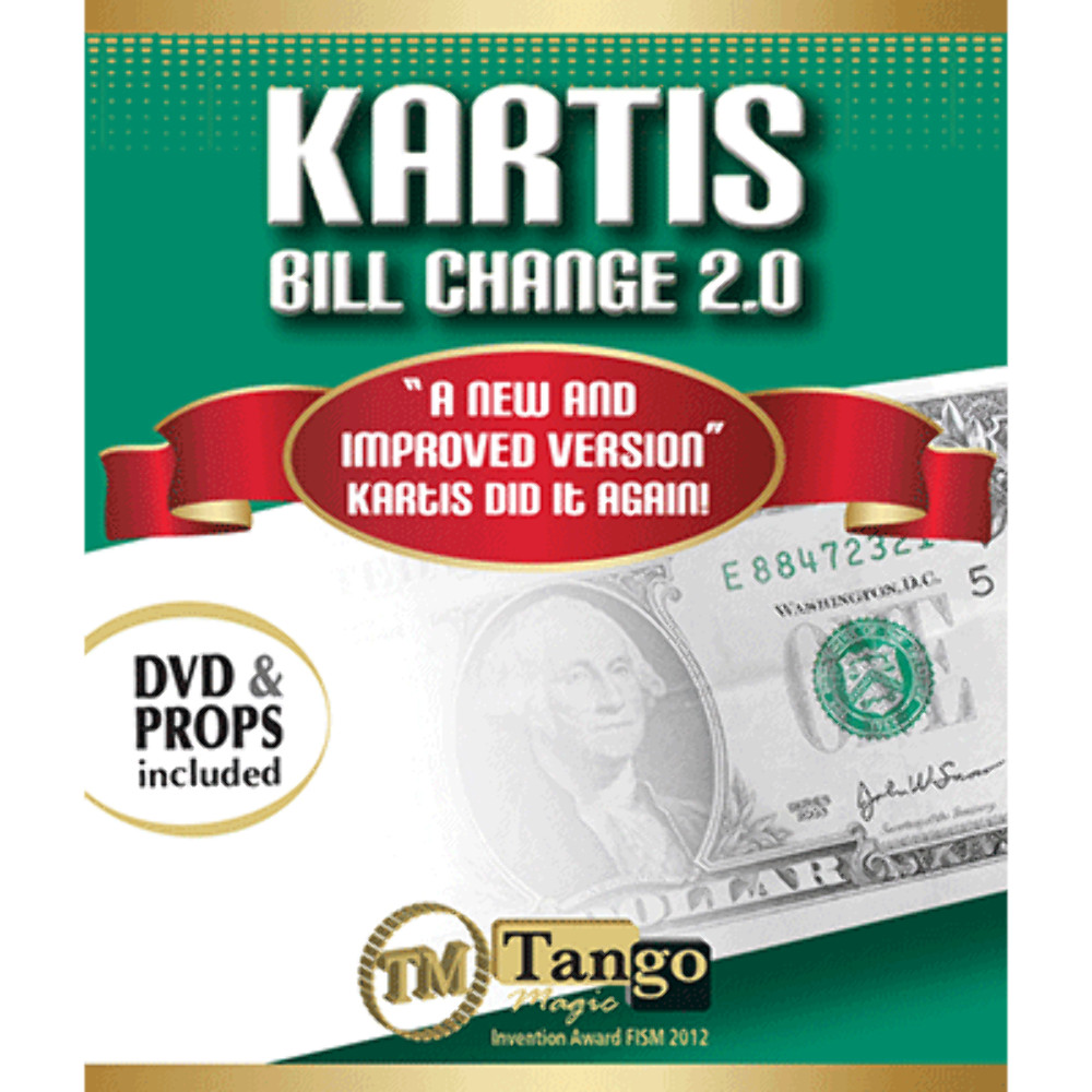 Kartis Bill Change 2.0 (w/DVD) by Kartis and Tango Magic