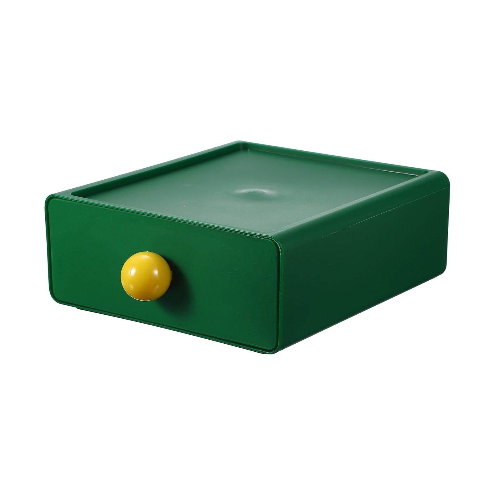 Stackable Storage Drawers for Desktop for Bathroom Green Single Layer