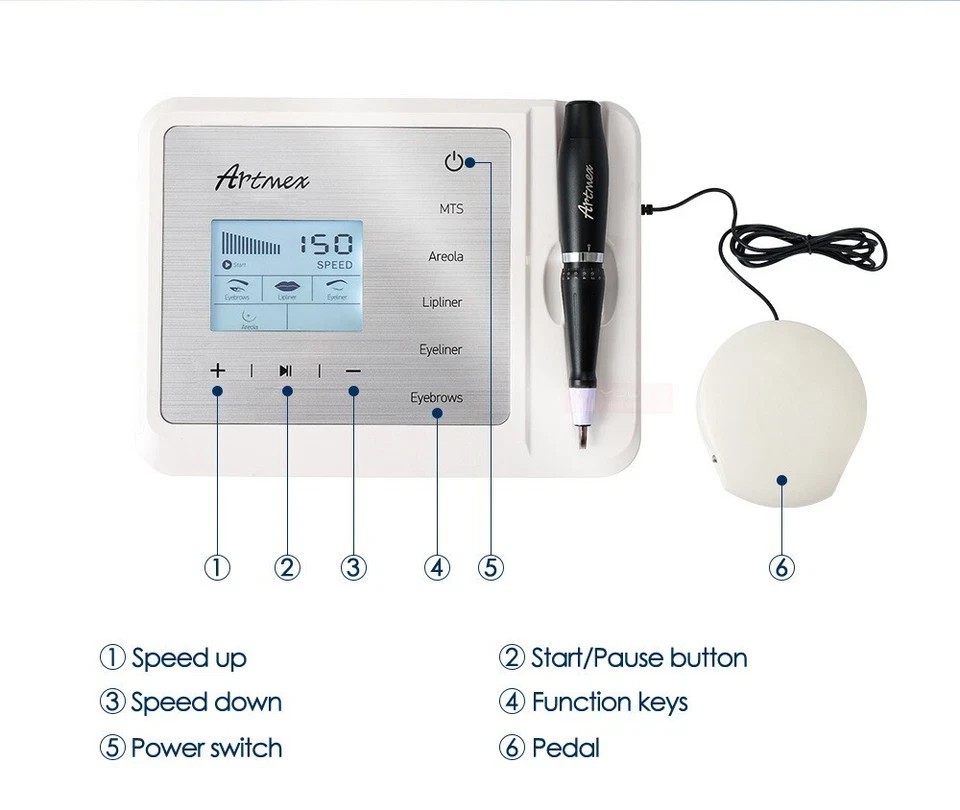 Digital Permanent Makeup Machine Micro Pigment Tattoo Tool Tattoo Machine Kit