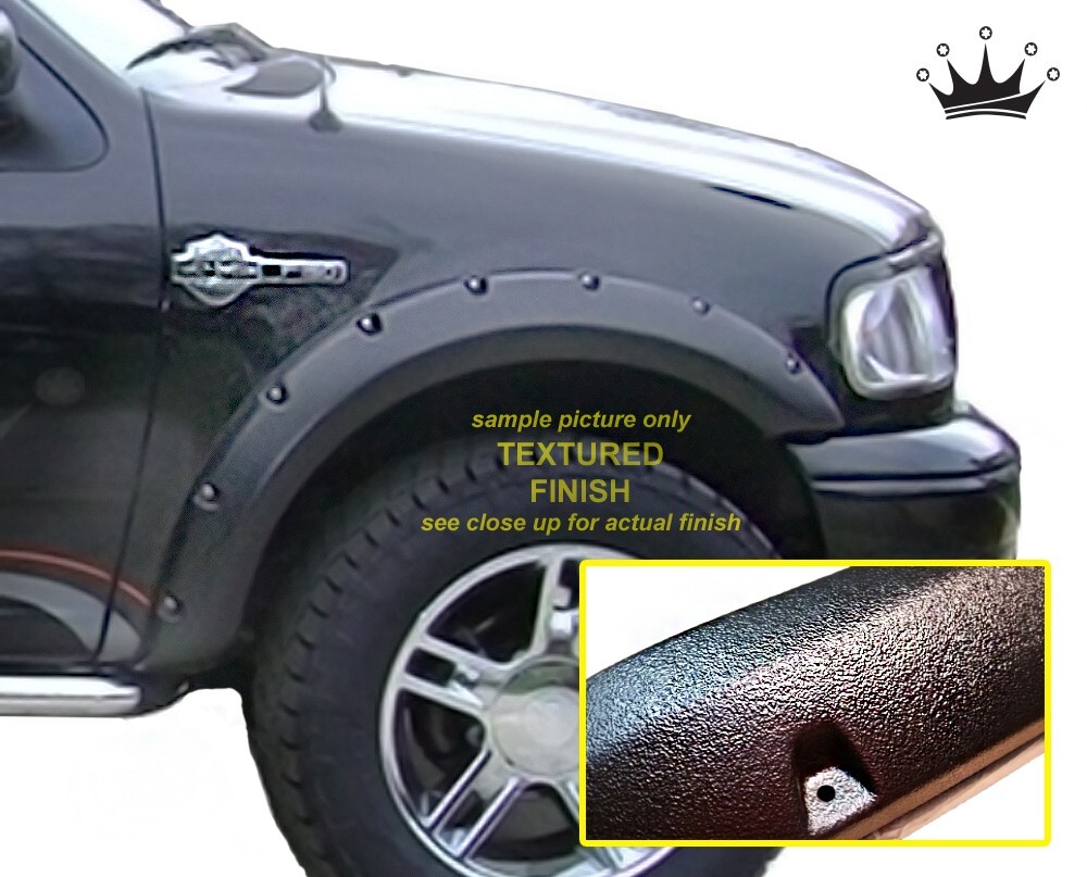 KING FENDER FLARES fits 97-03 FORD F-150 straight bed only Pocket Style TEXTURE