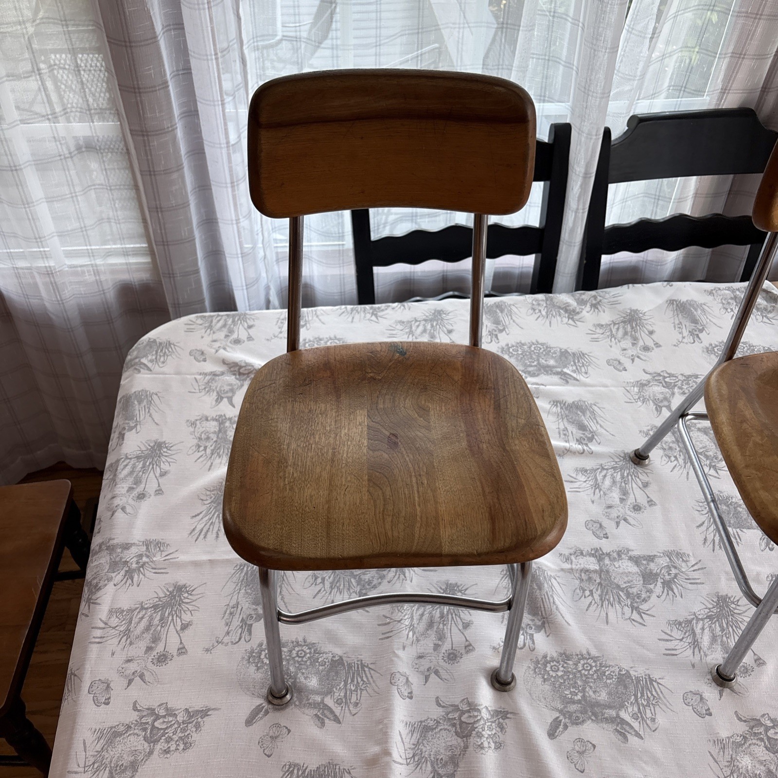 Heywood Wakefield Child's Chair Solid Wood & Metal