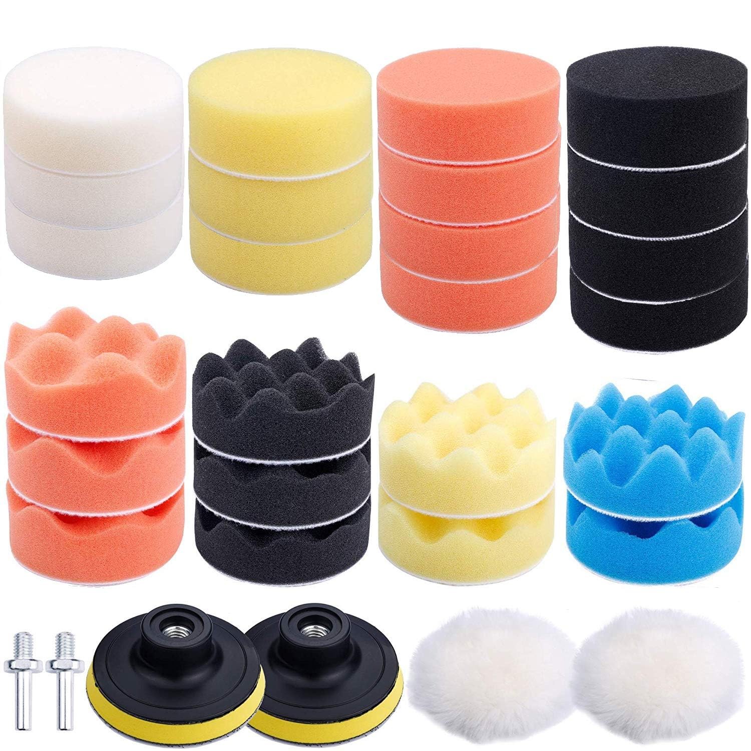 Polishing Pad, 31 Pcs 3 Inch Polishing Pad Kit, 3 Inch Buffing Pads for Drill...