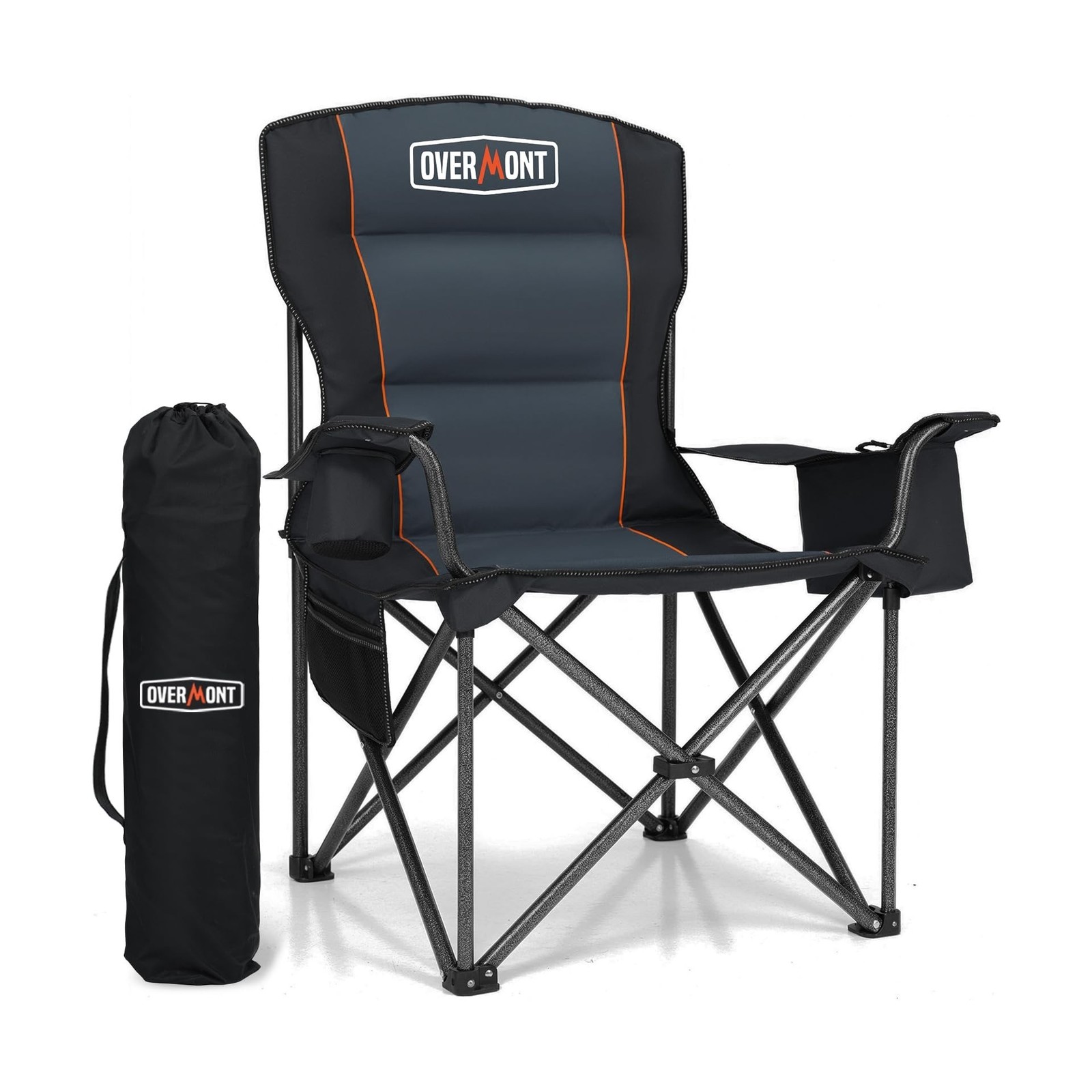 Overmont Oversized Folding Camping Chair - 450lbs Support with Padded Cushion...