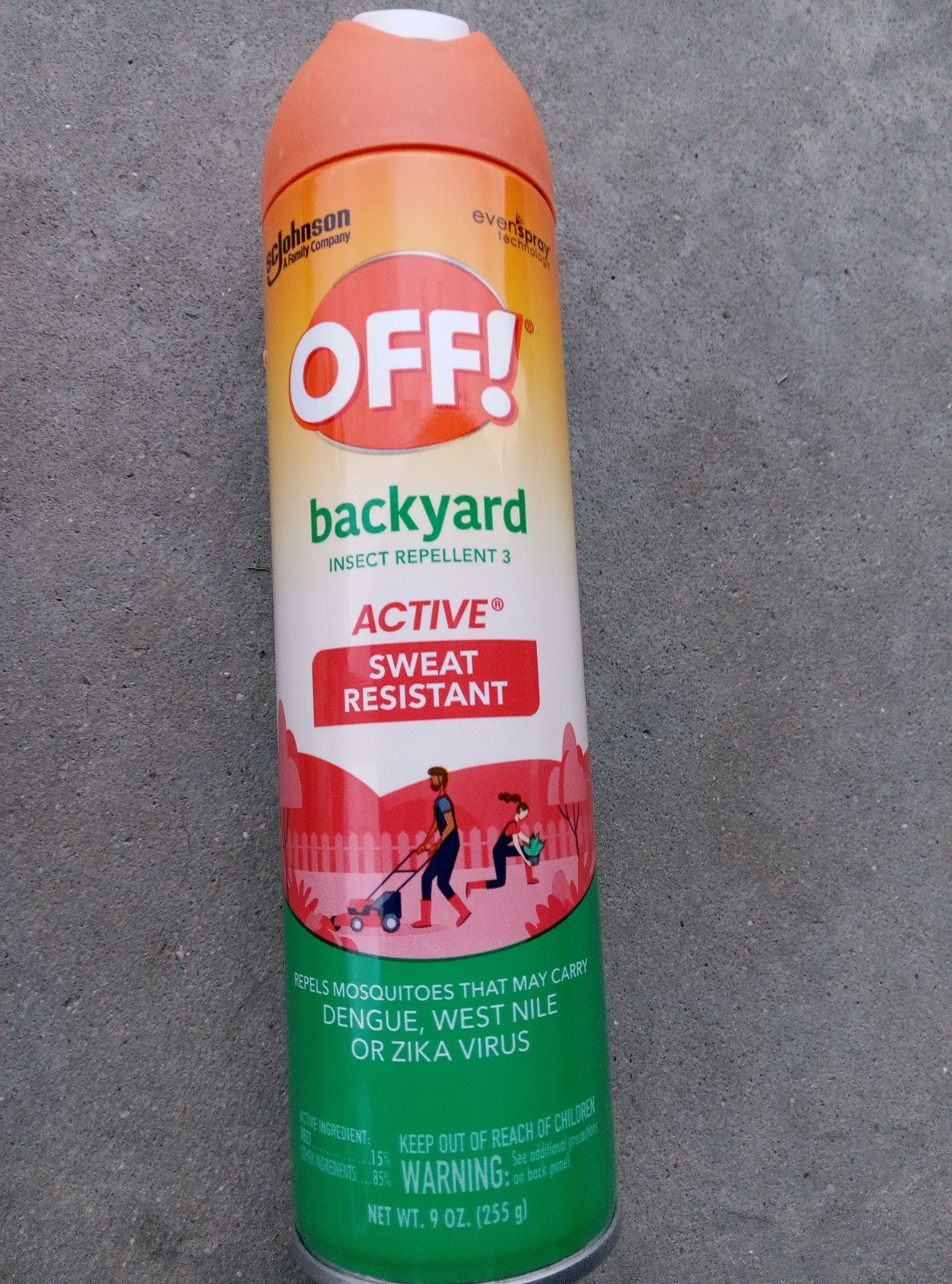 Off!  9 oz Can of Off! Active Sweat Resistant Bug Insect Repellent