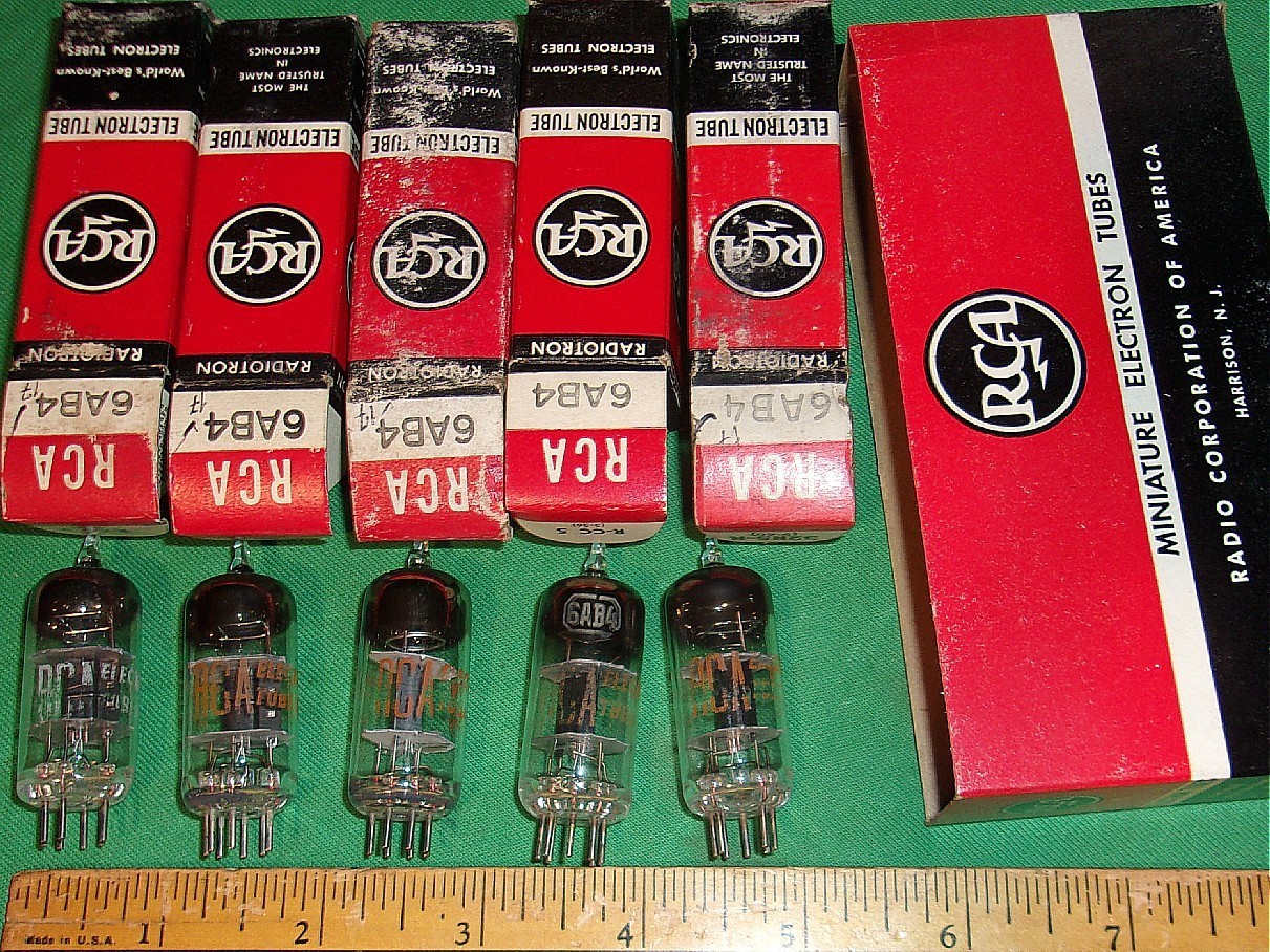 5-RCA 6AB4 Triode Tubes NOS Test Strong!