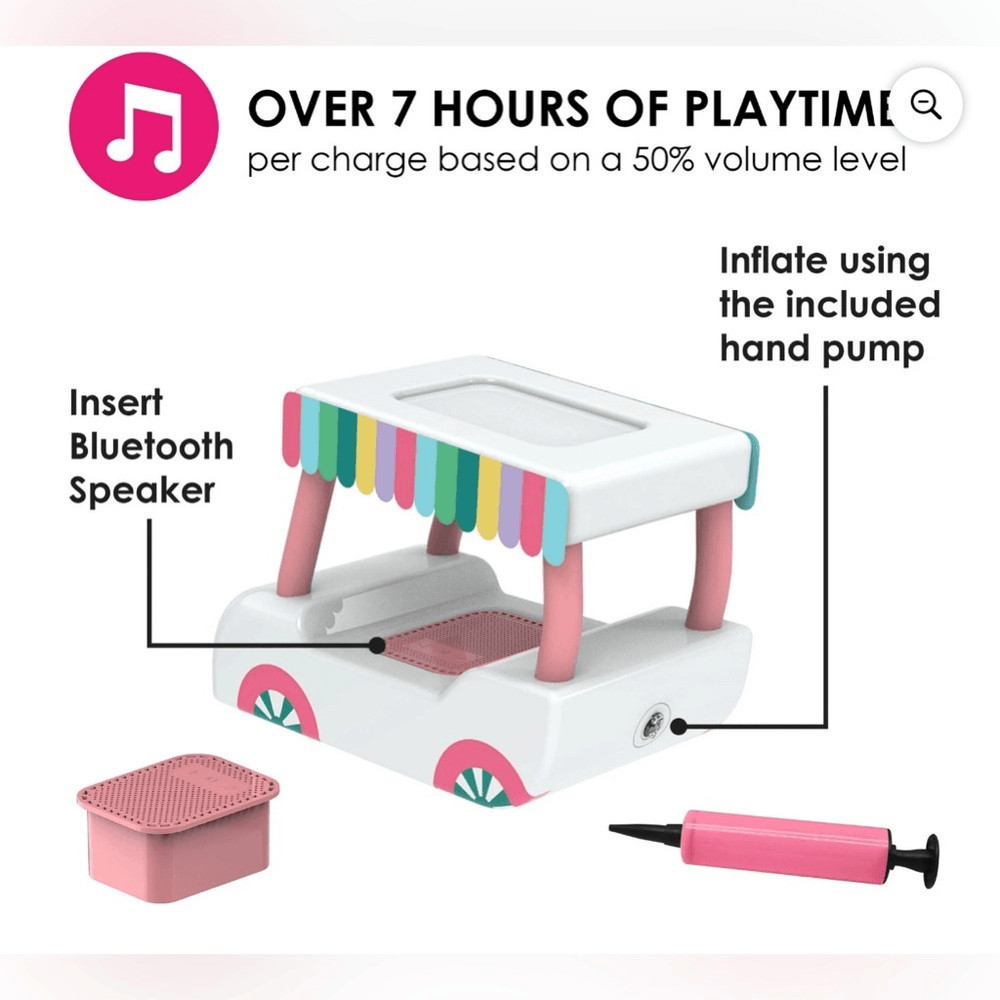 NIB Packed Party Inflatable Party Car” Floating Wireless Bluetooth Speaker